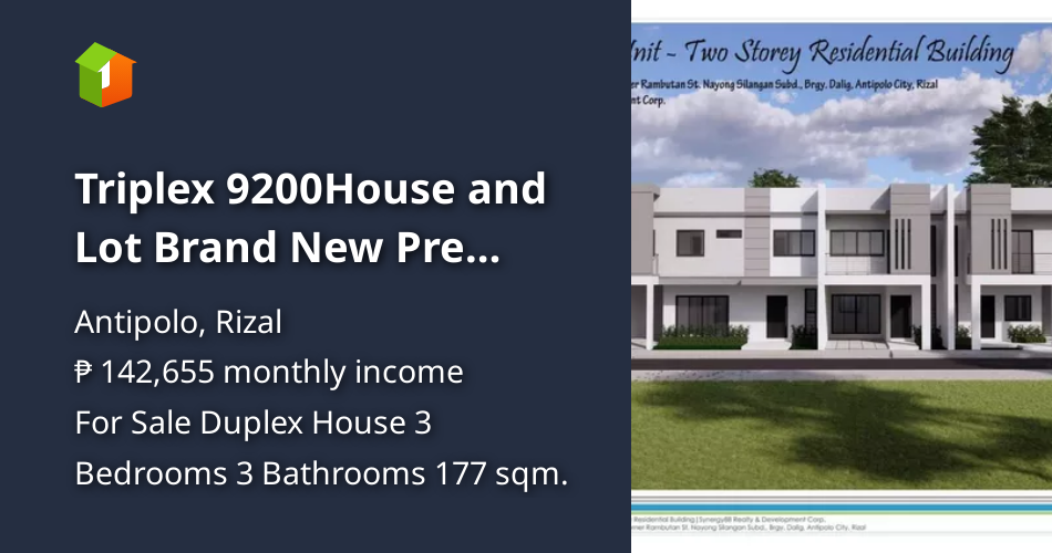Triplex 9200House and Lot Brand New Pre Selling [Houses and Lots 🏘️ ...