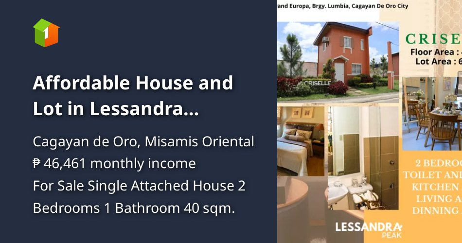 Affordable House and Lot in Lessandra Cagayan De Oro [House and Lot 🏘️] (November 2021) in
