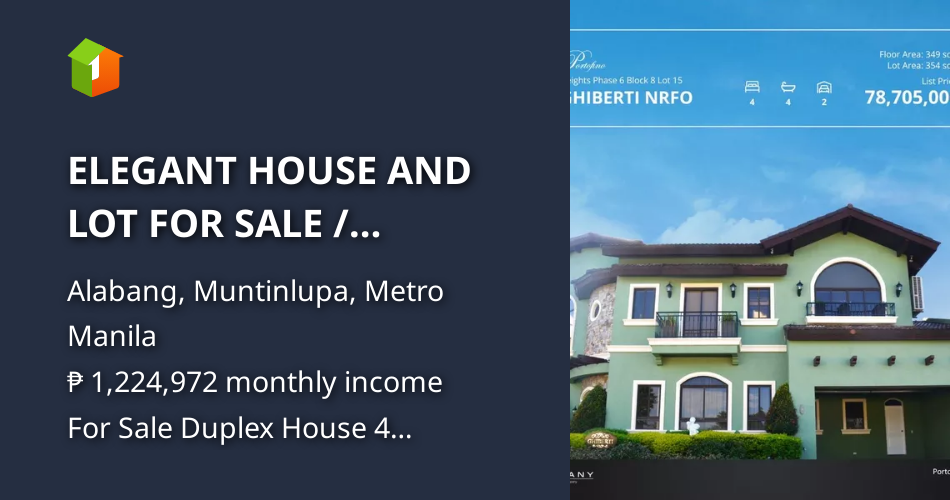 ELEGANT HOUSE AND LOT FOR SALE / PORTOFINO HEIGHTS [House and Lot 🏘️