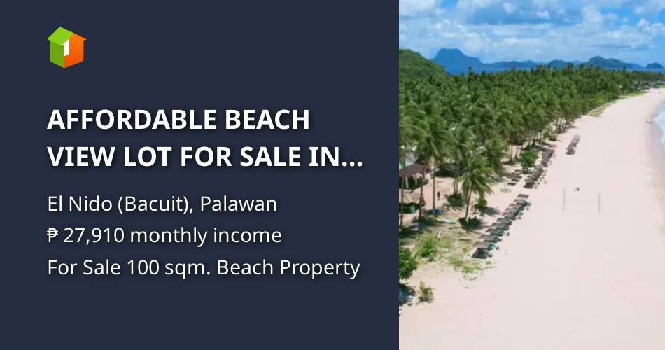 AFFORDABLE BEACH VIEW LOT FOR SALE IN EL NIDO PALAWAN [Beach Property 🏖️] (August 2024) in El