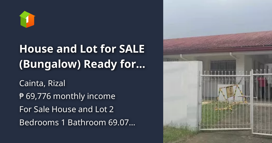 House and Lot for SALE (Bungalow) Ready for Occupancy in Brookside