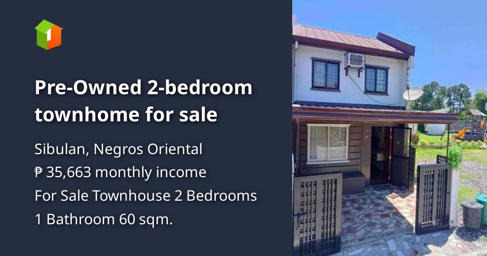 Pre-Owned 2-bedroom townhome for sale [Houses and Lots