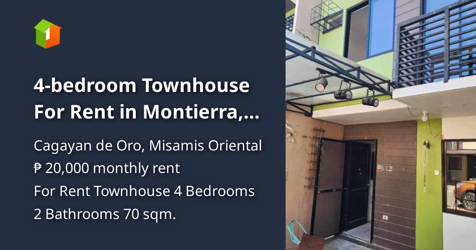4bedroom Townhouse For Rent in Montierra, Uptown, Cagayan de Oro