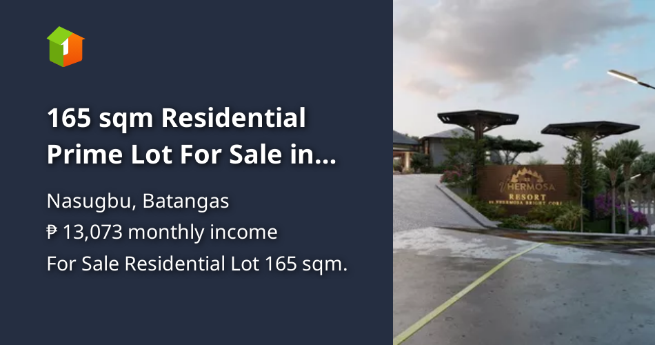 165 sqm Residential Prime Lot For Sale in Nasugbu Batangas [Lot 🚜