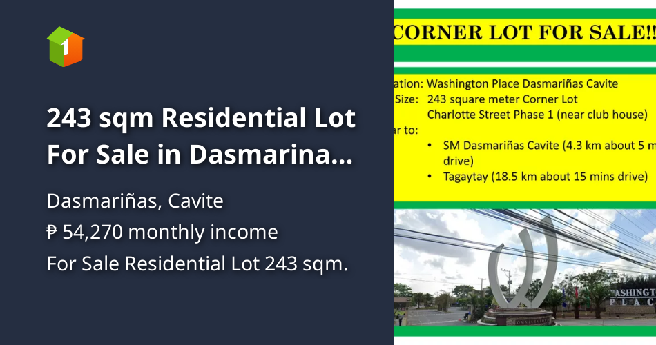243 sqm Residential Lot For Sale in Dasmarinas Cavite [Lot 🚜] (January 2024) in Dasmariñas