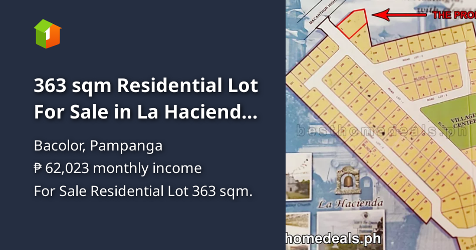 363 sqm Residential Lot For Sale in La Hacienda de Bacolor [Lots 🚜