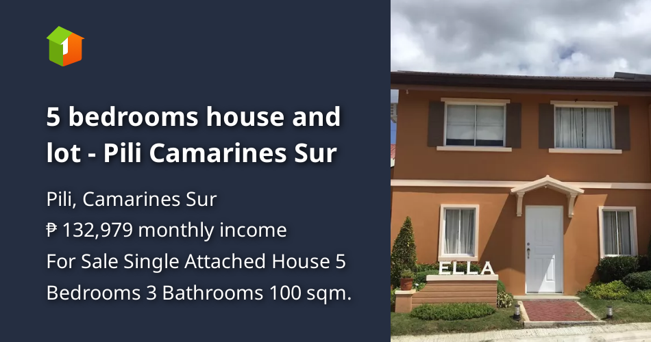 5 bedrooms house and lot Pili Camarines Sur [House and Lot 🏘️