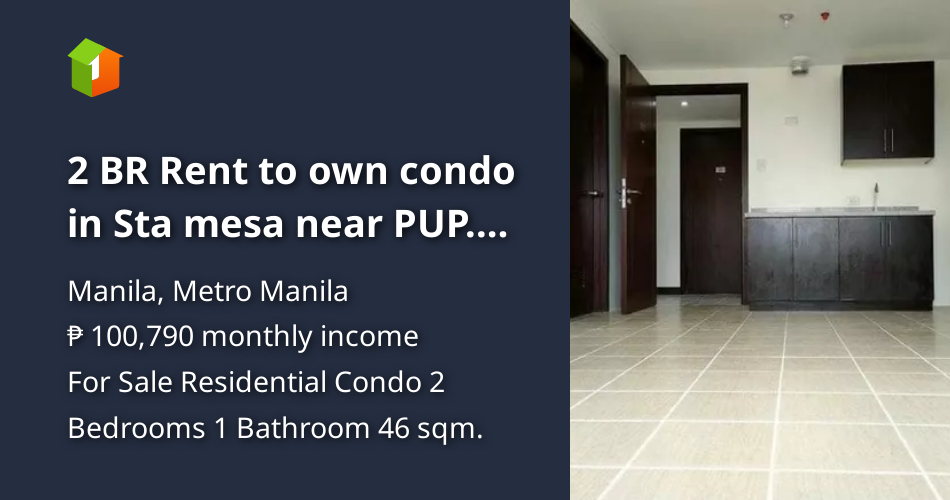2 BR Rent to own condo in Sta mesa near PUP.st lukes [Condo 🏙️] (July