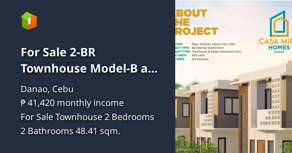 For Sale 2BR Townhouse ModelB at Casa Mira Danao City Cebu [House and Lot 🏘️] (September 2023