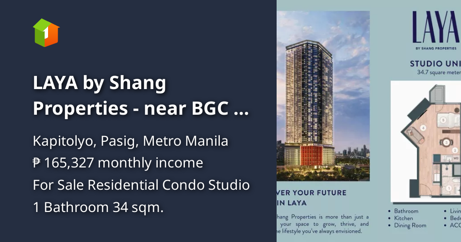 LAYA by Shang Properties near BGC ( Studio up to 3BR units) [Condos 🏙