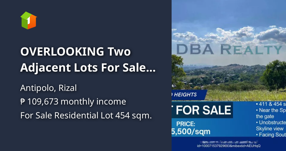 OVERLOOKING Two Adjacent Lots For Sale in Eastland Heights, Antipolo ...