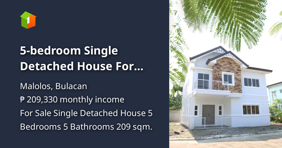 5bedroom Single Detached House For Sale in Malolos Bulacan [House and