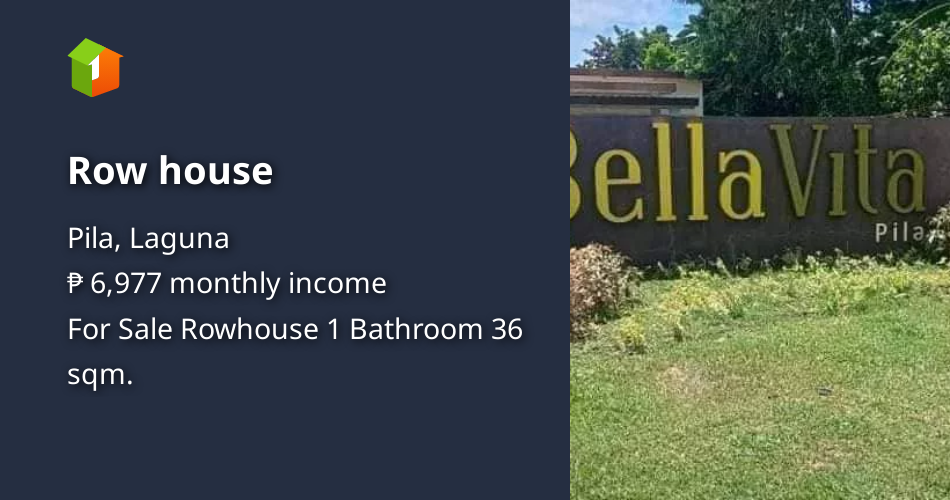 Row house [Houses and Lots 🏘️] (July 2023) in Pila, Laguna for sale