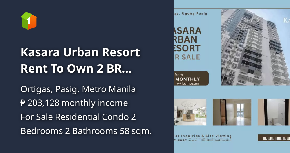 Kasama Urban Resort Rent To Own [Condo 🏙️] (May 2024) in Ortigas, Pasig