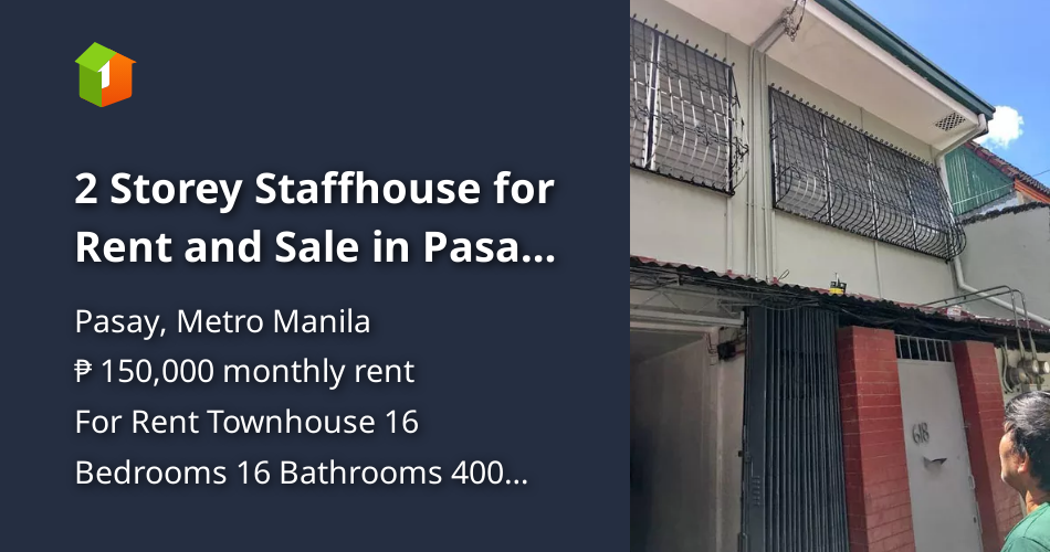 2 Storey Staffhouse for Rent and Sale in Pasay City [Houses and Lots 🏘️