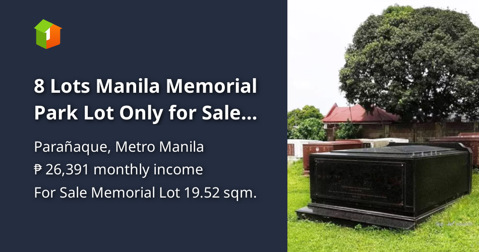 8 Lots Manila Memorial Park Lot Only for Sale Located Sucat Paranaque