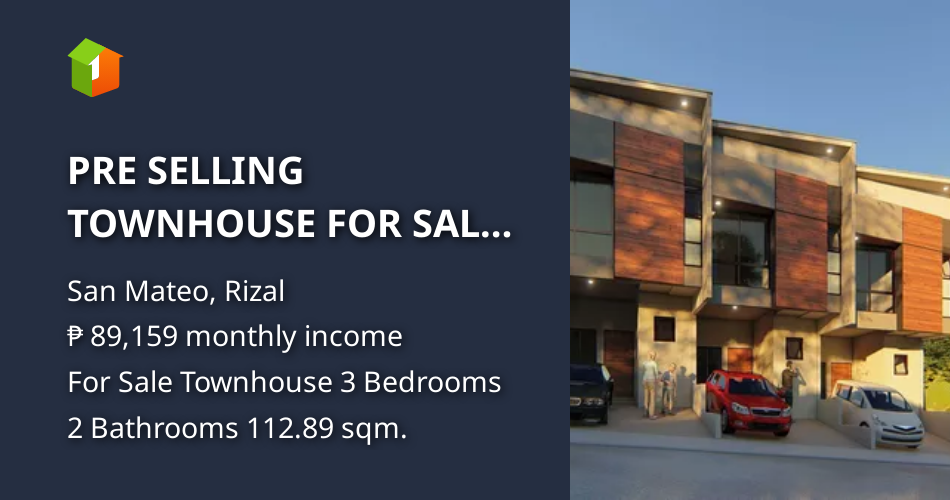 PRE SELLING TOWNHOUSE FOR SALE IN GULOD MALAYA SAN MATEO RIZAL [House