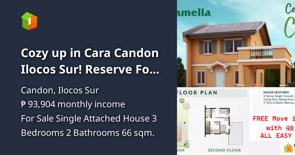 Cozy up in Cara Candon Ilocos Sur! Reserve For Only Php 20,000! [House
