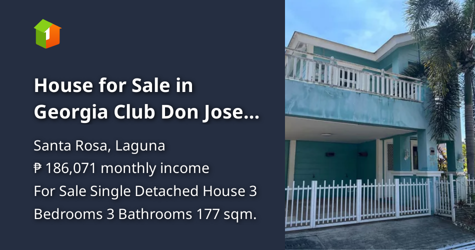 House for Sale in Georgia Club Don Jose Sta Rosa City Laguna [Houses ...