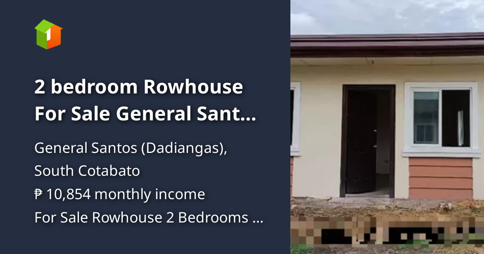 2 bedroom Rowhouse For Sale General Santos City Php 5k Reservation