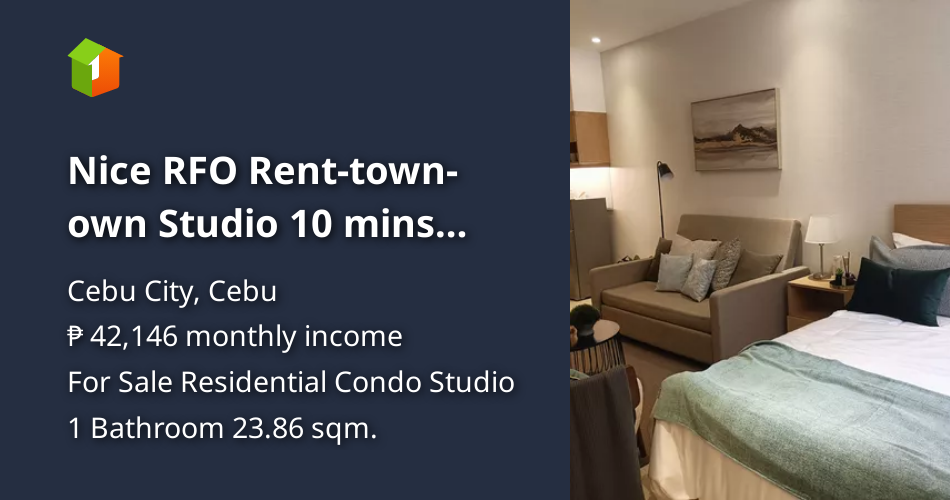 Nice RFO Renttownown Studio 10 mins Ayala SM Cebu City, Philippine