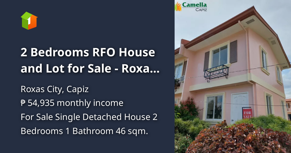 2 Bedrooms RFO House and Lot for Sale Roxas City, Capiz [House and
