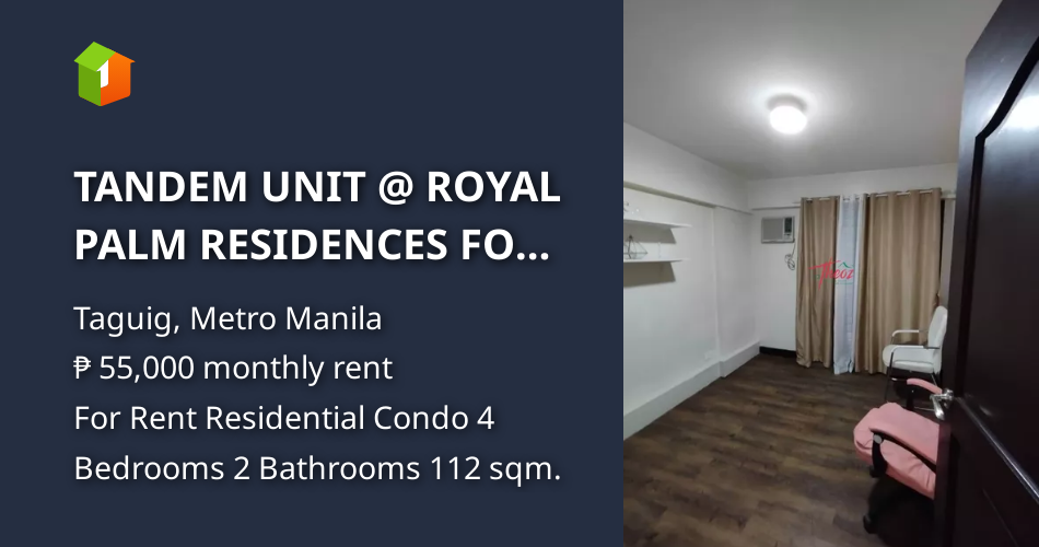 TANDEM UNIT ROYAL PALM RESIDENCES FOR RENT [Condo 🏙️] (March 2023) in