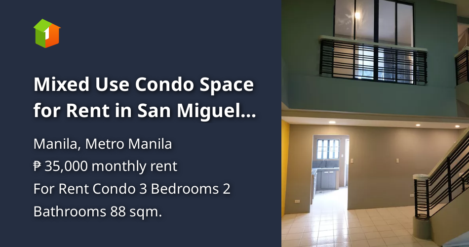 Mixed Use Condo Space for Rent in San Miguel Manila [Condo 🏙️] (July