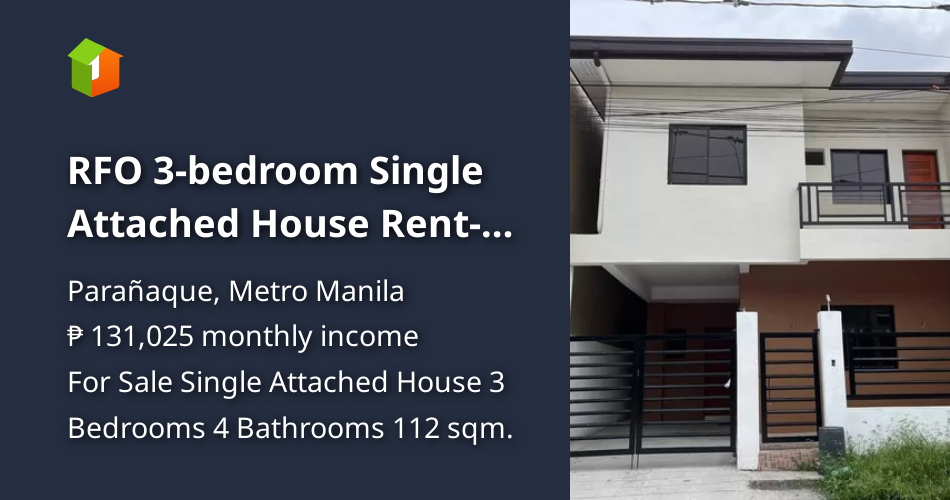 RFO 3bedroom Single Attached House Renttoown in Parañaque City