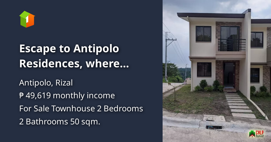 Escape to Antipolo Residences, where serenity meets luxury. [Houses and ...