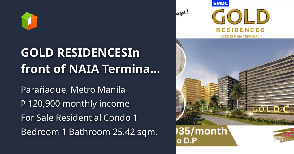 GOLD RESIDENCESIn front of NAIA Terminal 1 [Condo 🏙️] (July 2023) in