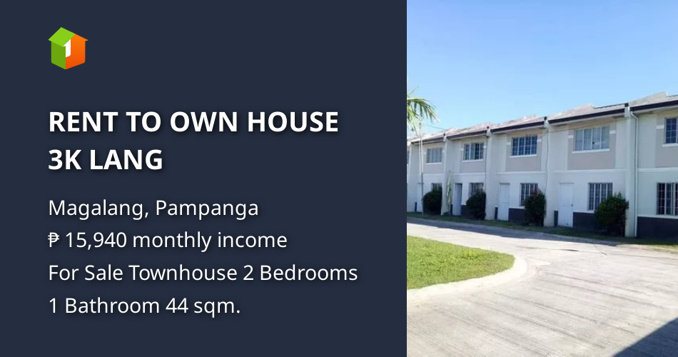RENT TO OWN HOUSE 3K LANG [Houses and Lots 🏘️] (October 2023) in Magalang, Pampanga for sale