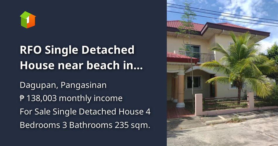 RFO Single Detached House near beach in Dagupan City [House and Lot 🏘️