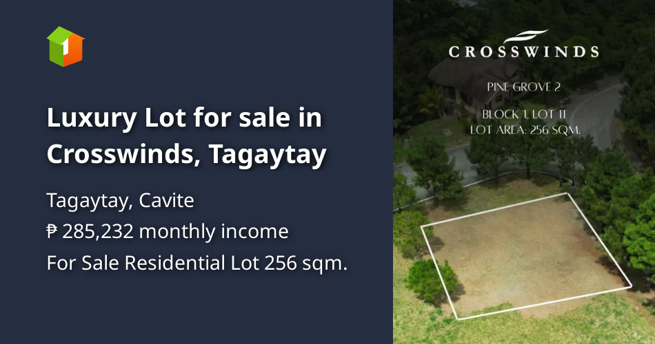 Luxury Lot for sale in Crosswinds, Tagaytay [Lot 🚜] (June 2023) in Tagaytay, Cavite for sale