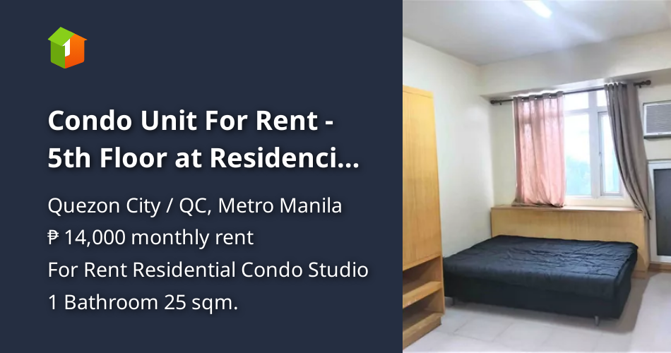 Condo Unit For Rent 5th Floor at Residencia de Regina [Condo 🏙️