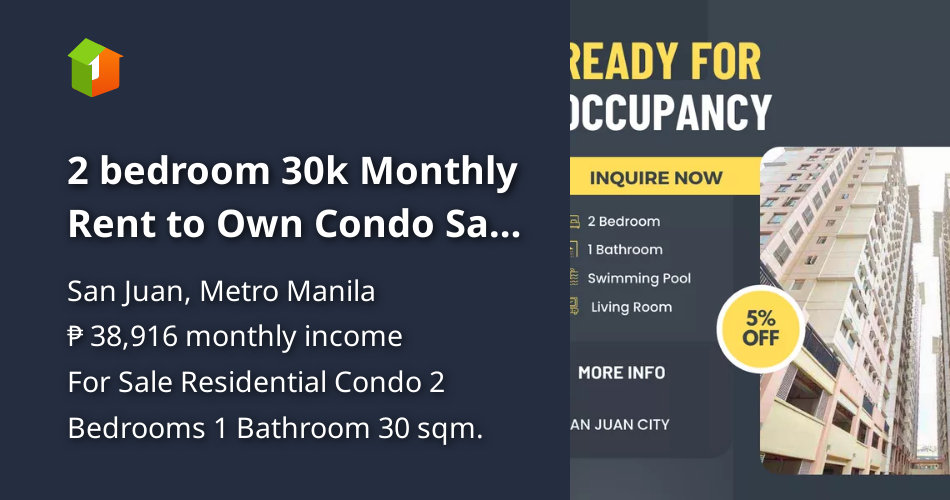 2 bedroom 10k Monthly Rent to Own San Juan Little Baguio Terraces