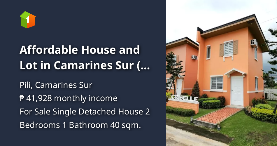 Affordable House and Lot in Camarines Sur (2storey 40 sqm) [House and