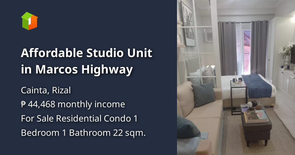 Affordable Studio Unit in Marcos Highway [Condo 🏙️] (September 2024) in Cainta, Rizal for sale