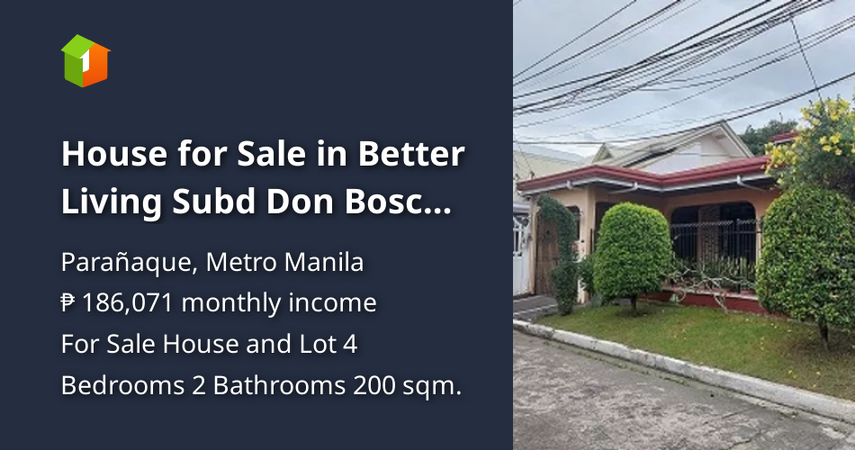 House for Sale in Better Living Subd Don Bosco Paranaque City [Houses ...