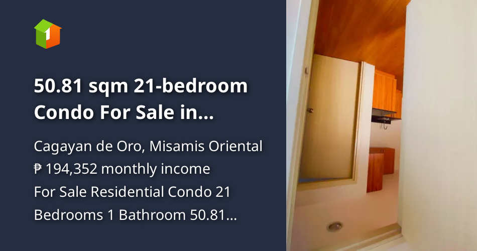 50.81 sqm 21bedroom Condo For Sale in Cagayan de Oro Misamis Oriental