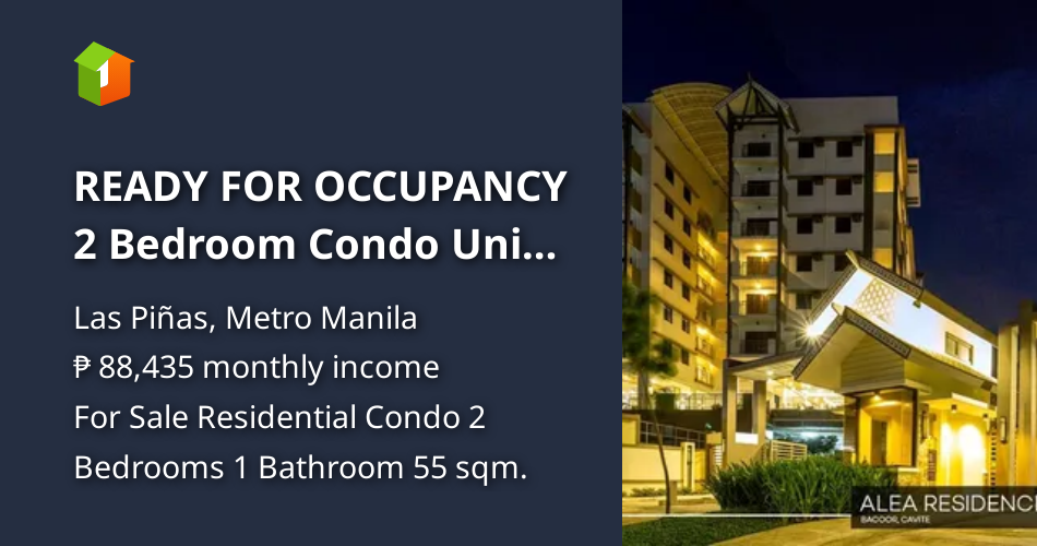 READY FOR OCCUPANCY 2 Bedroom Condo Unit in Laspinas City FOR SALE
