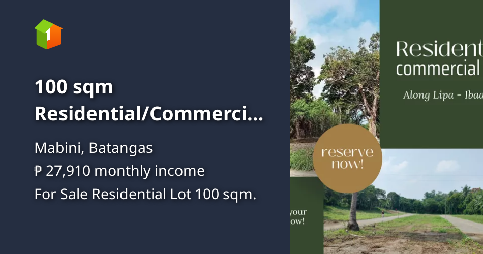 100 sqm Lot for Sale in Mabini Batangas [Lot 🚜