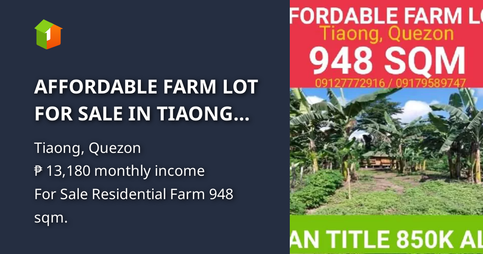 AFFORDABLE FARM LOT FOR SALE IN TIAONG QUEZON [Lot 🚜] (October 2023) in