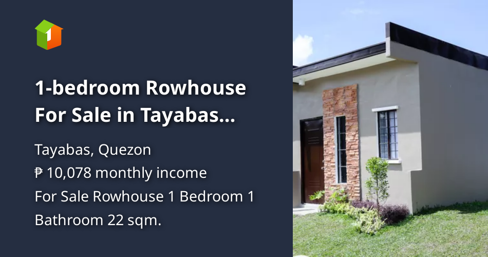 1bedroom Rowhouse For Sale in Tayabas Quezon [House and Lot 🏘️
