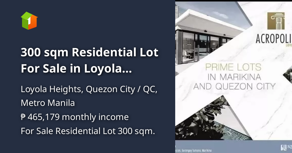 300 sqm Residential Lot For Sale in Loyola Heights Quezon City / QC