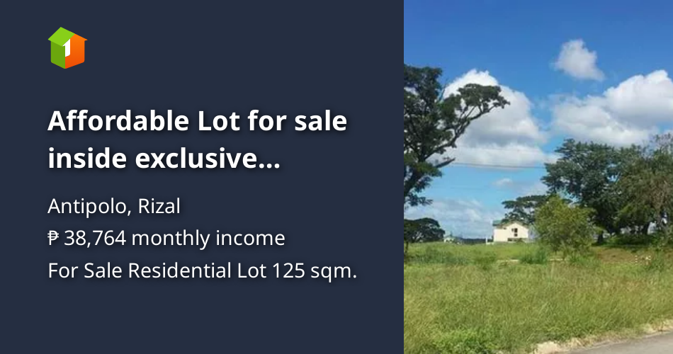 Affordable Lot for sale inside exclusive subdivision in Antipolo City ...