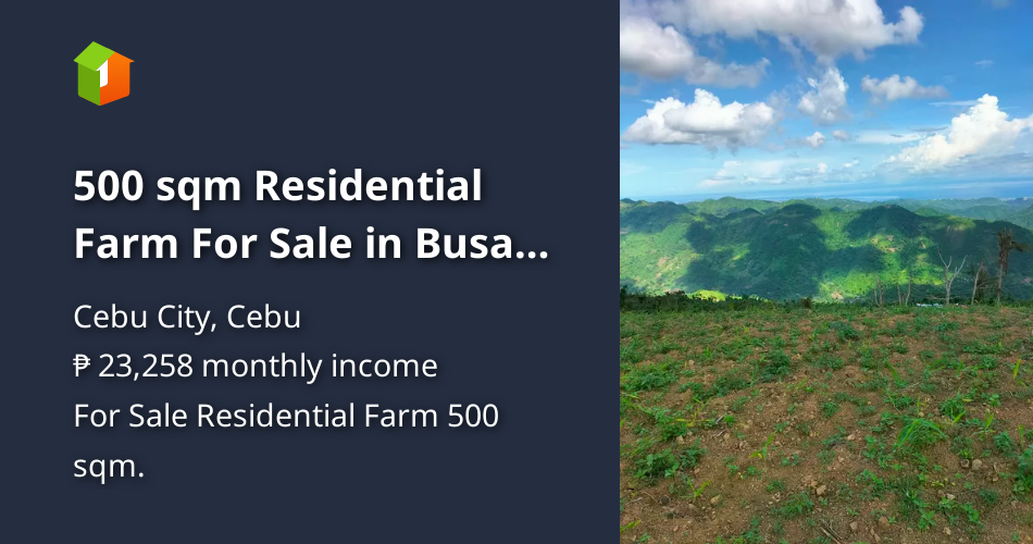 500 sqm Residential Farm For Sale in Busay Highland in Cebu [Lot 🚜