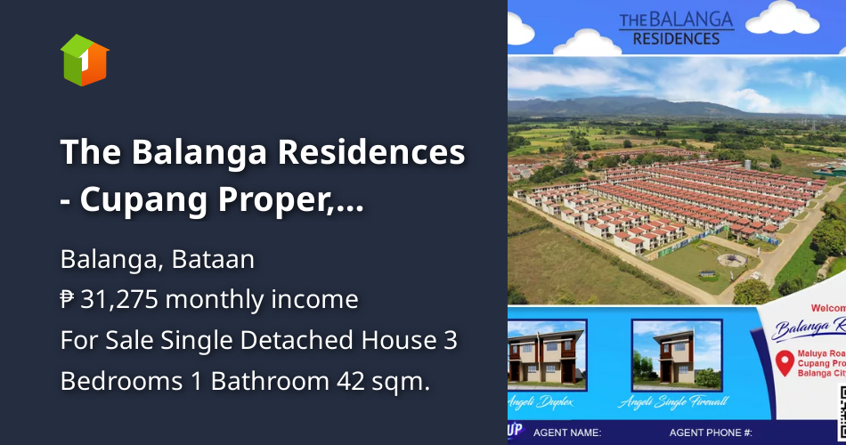 The Balanga Residences Cupang Proper, Balanga City [House and Lot 🏘️
