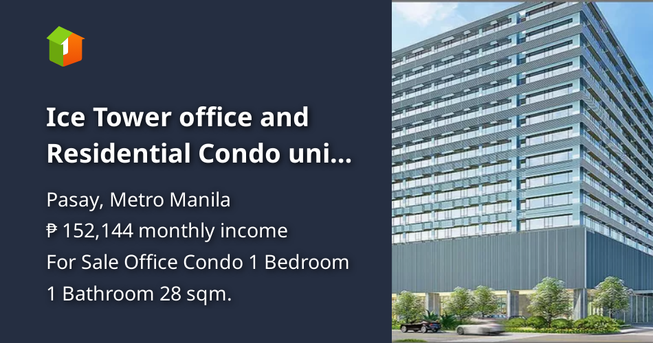 Ice Tower office and Residential Condo unit for Sale, Moa Complex