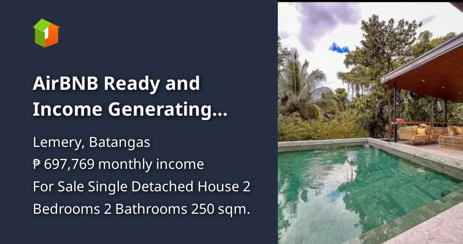AirBNB Ready and Generating Vacation House in Lemery Batangas
